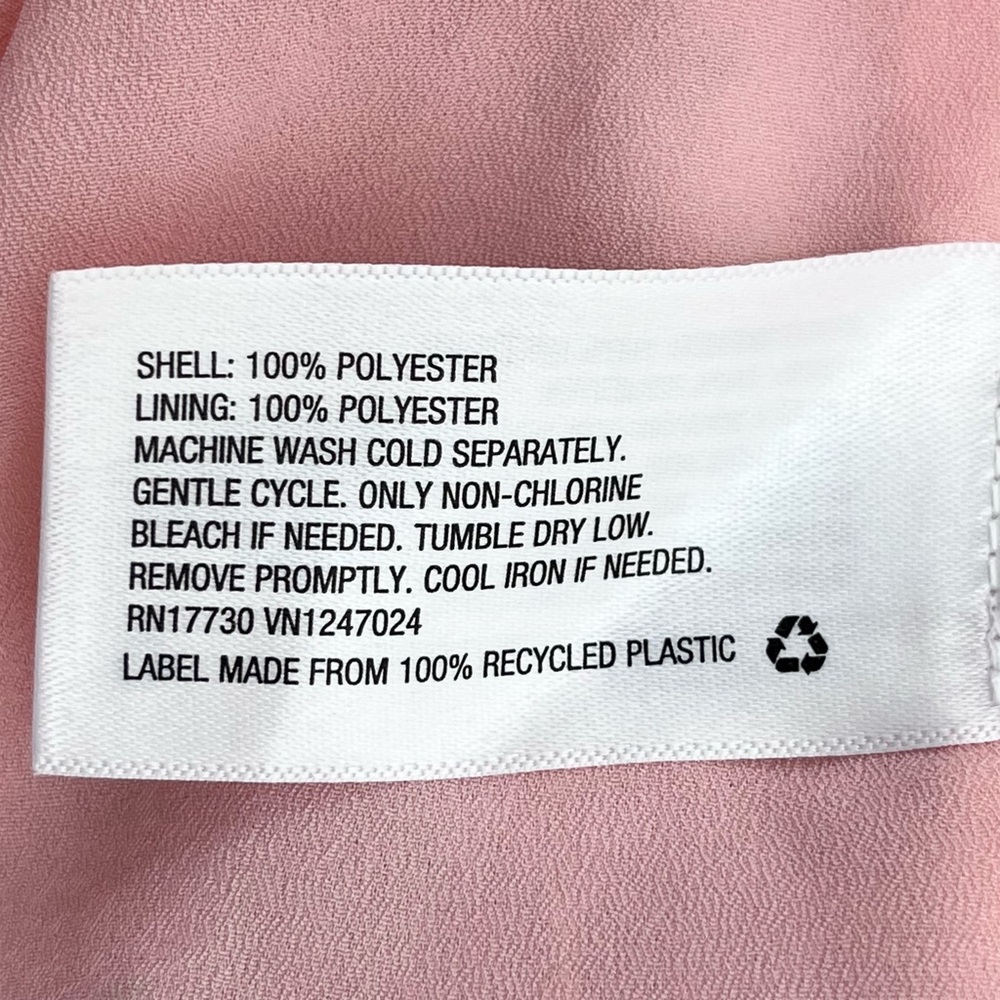 LoveShackFancy x Target Cecile Puff Sleeve Pink Satin Floral Mini Dress Size 12 - Picture 11 of 11